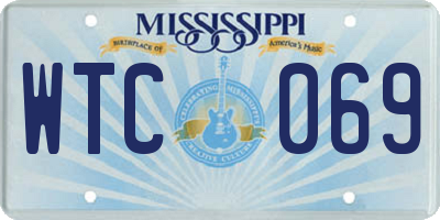 MS license plate WTC069