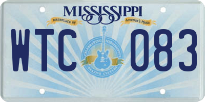 MS license plate WTC083