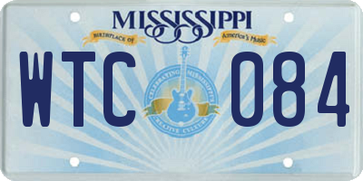 MS license plate WTC084