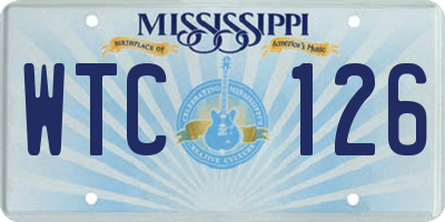 MS license plate WTC126
