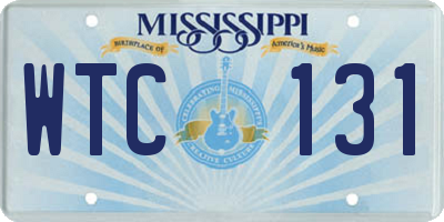 MS license plate WTC131