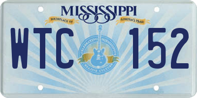 MS license plate WTC152