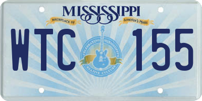 MS license plate WTC155