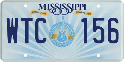MS license plate WTC156