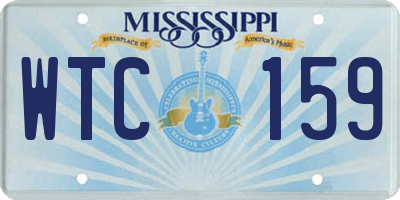 MS license plate WTC159