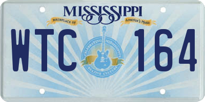 MS license plate WTC164