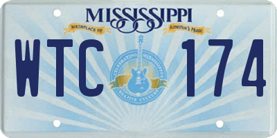 MS license plate WTC174