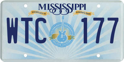 MS license plate WTC177