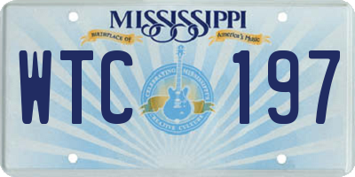 MS license plate WTC197