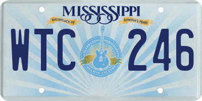 MS license plate WTC246