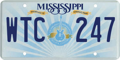 MS license plate WTC247