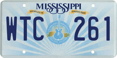 MS license plate WTC261