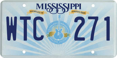 MS license plate WTC271