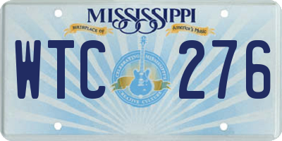 MS license plate WTC276