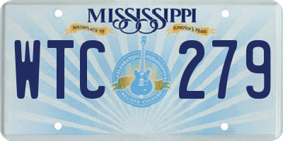 MS license plate WTC279