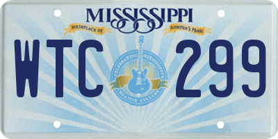 MS license plate WTC299