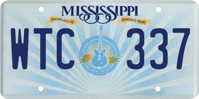 MS license plate WTC337
