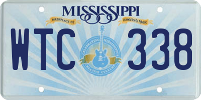 MS license plate WTC338