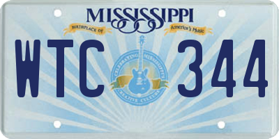 MS license plate WTC344