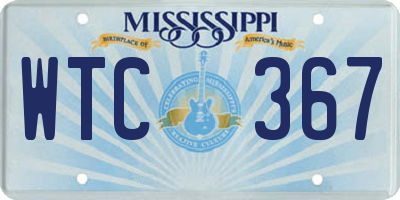 MS license plate WTC367