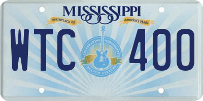 MS license plate WTC400