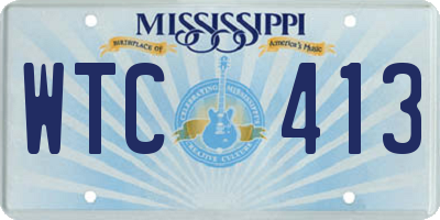 MS license plate WTC413