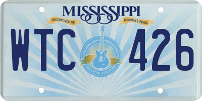 MS license plate WTC426