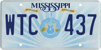 MS license plate WTC437
