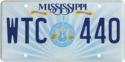 MS license plate WTC440