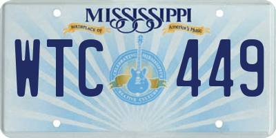 MS license plate WTC449