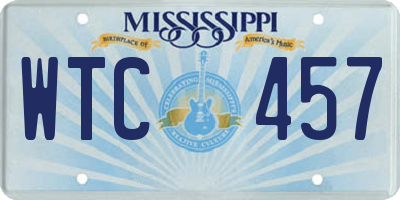 MS license plate WTC457