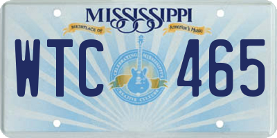 MS license plate WTC465