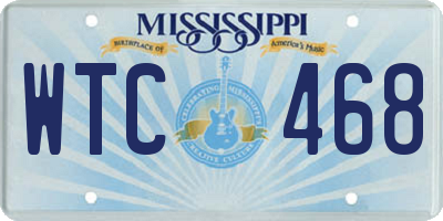 MS license plate WTC468