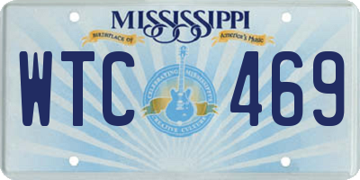 MS license plate WTC469