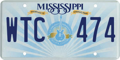 MS license plate WTC474