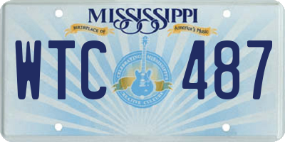 MS license plate WTC487