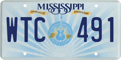 MS license plate WTC491