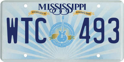 MS license plate WTC493