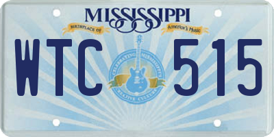 MS license plate WTC515