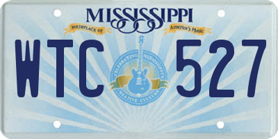MS license plate WTC527
