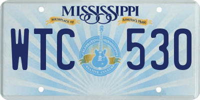 MS license plate WTC530