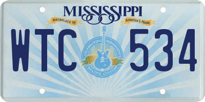 MS license plate WTC534