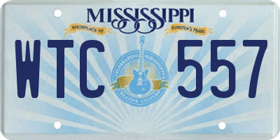 MS license plate WTC557