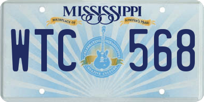 MS license plate WTC568