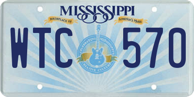 MS license plate WTC570