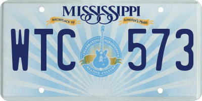 MS license plate WTC573