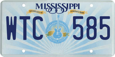 MS license plate WTC585