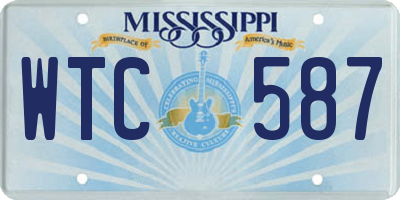 MS license plate WTC587