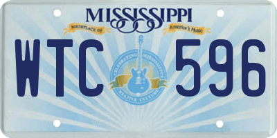 MS license plate WTC596