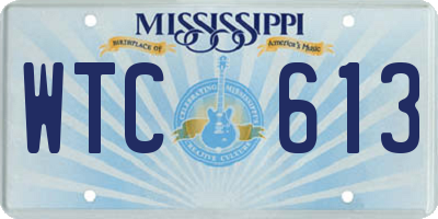 MS license plate WTC613